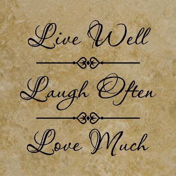 12x12 Decorative Ceramic Tile With The Quote Live Well Laugh Etsy