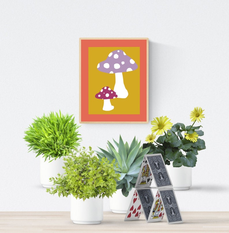 8x10 inches Mushroom printable art cottagecore wall decor