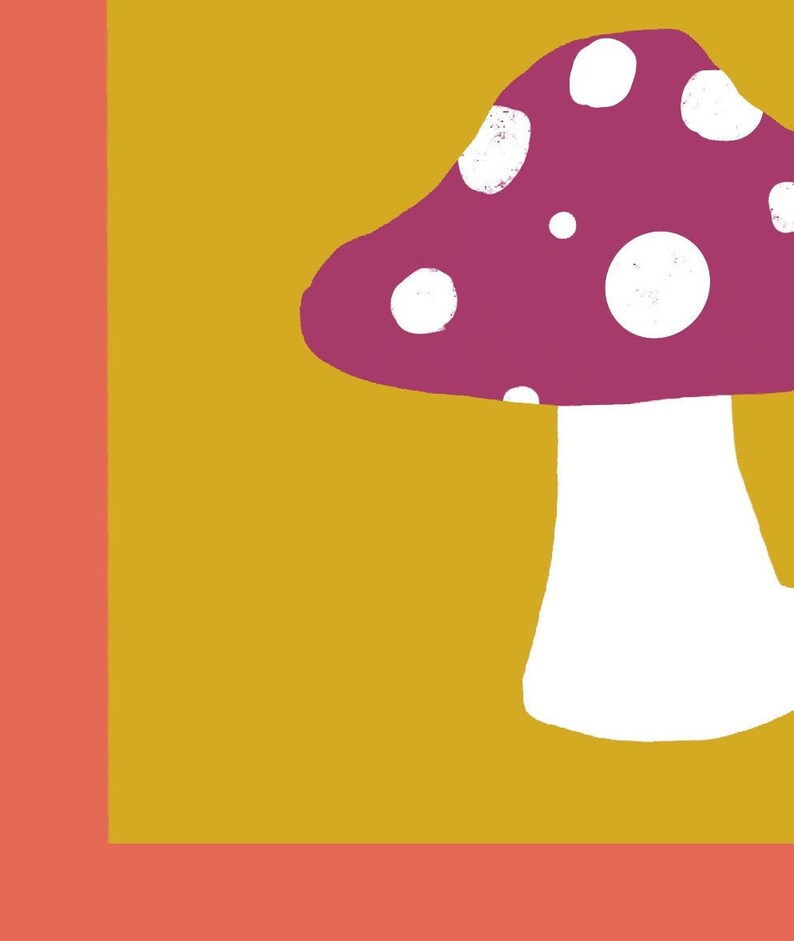 8x10 inches Mushroom printable art cottagecore wall decor
