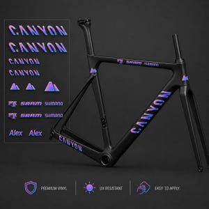 Personalized Bike Name Sticker | Waterproof Vinyl Frame Decal | Custom Bicycle Sticker | MTB, Road & Gravel Bike | Custom Color