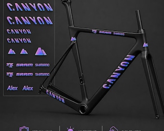 Personalisierter Fahrrad Namensaufkleber | Vinyl Rahmen Sticker | Wasserdicht | MTB Rennrad Gravel Bike | Individuelle Farbe & Größe