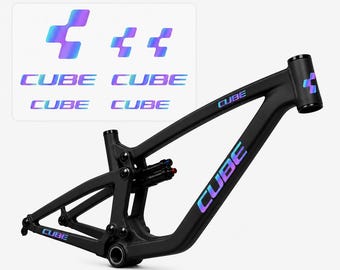 Cube sticker set for bicycles | Frame stickers | Weatherproof bike decals | Vinyl frame stickers | Waterproof | MTB, road bike, gravel bike