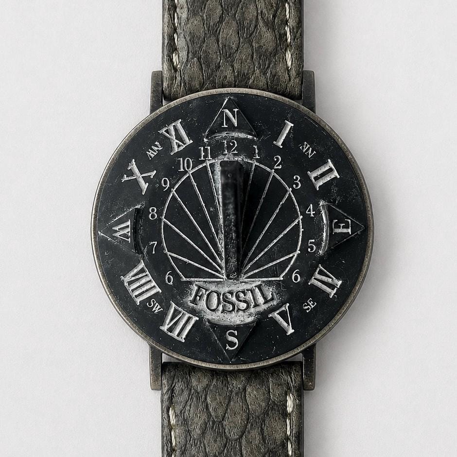 Fossil Sundial Watch - Etsy