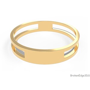 Geometric | Minimalist Comfort Fit Band Ring | Professional Jewelry CAD Model | STL, STEP, 3dm files