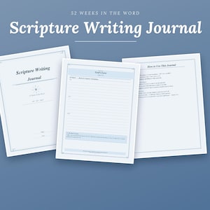 Schriftendagboek | Afdrukbaar bijbelversjournaal | Christelijk devotioneel notitieboek | Digitale download