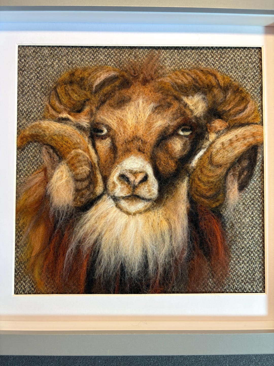 Needlefelted Sheep Picture Icelandic Ram - Etsy