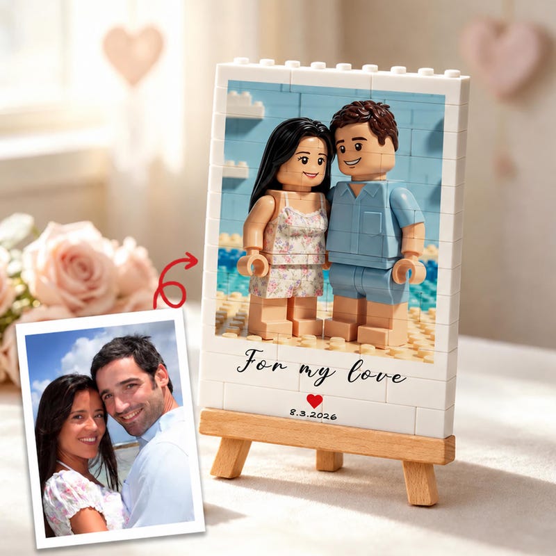 Building Brick Photo Frame - Etsy