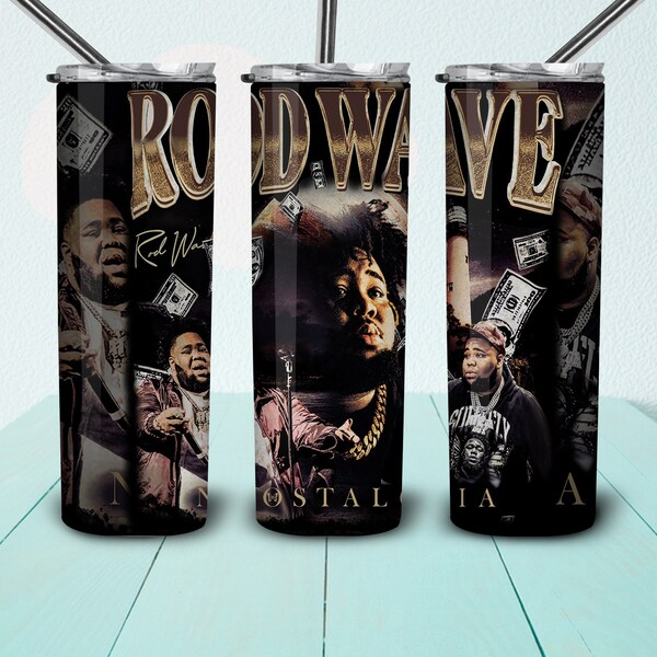 Vintage Rod Wave Nostalgia Tumbler File, 90s Rap Music, Rapper Rod Wave Tour Design, File PNG-JPG Digital Download