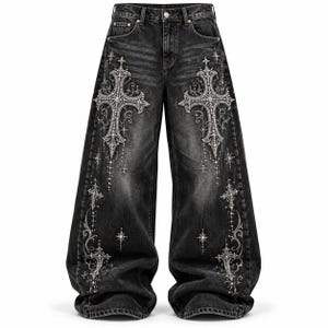 Y2k Cross Jeans - Etsy