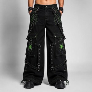 メンズ 00s spider web flere pant y2k archive