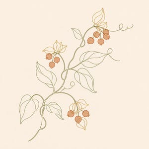 Autumn Botanical Trio Line Art Print Set of 3, Warm Terracotta Sage Gold Fall Wall Decor, Gallery Wall Printable Download