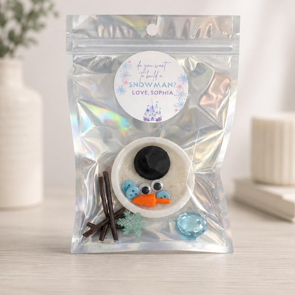 Do you Want to Build A Snowman Frozen Play Dough Favors, Birthday Party Gifts
