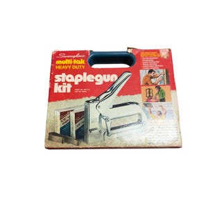Kit di graffatrice vintage Swingline Multi-Tak 800X per impieghi gravosi con custodia cromata 80022
