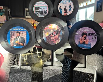Motown record party centerpieces decor