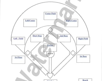 T-Ball / Baseball: Pusty arkusz składu w polu