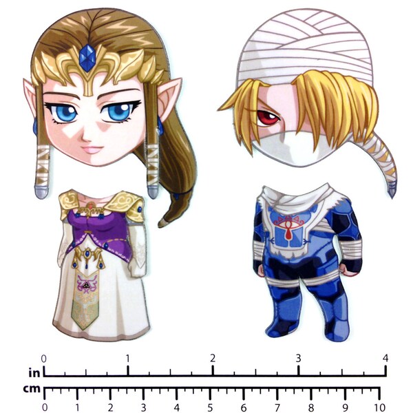 Mix and Match Magnets: Zelda, Sheik (Zelda Set 2)
