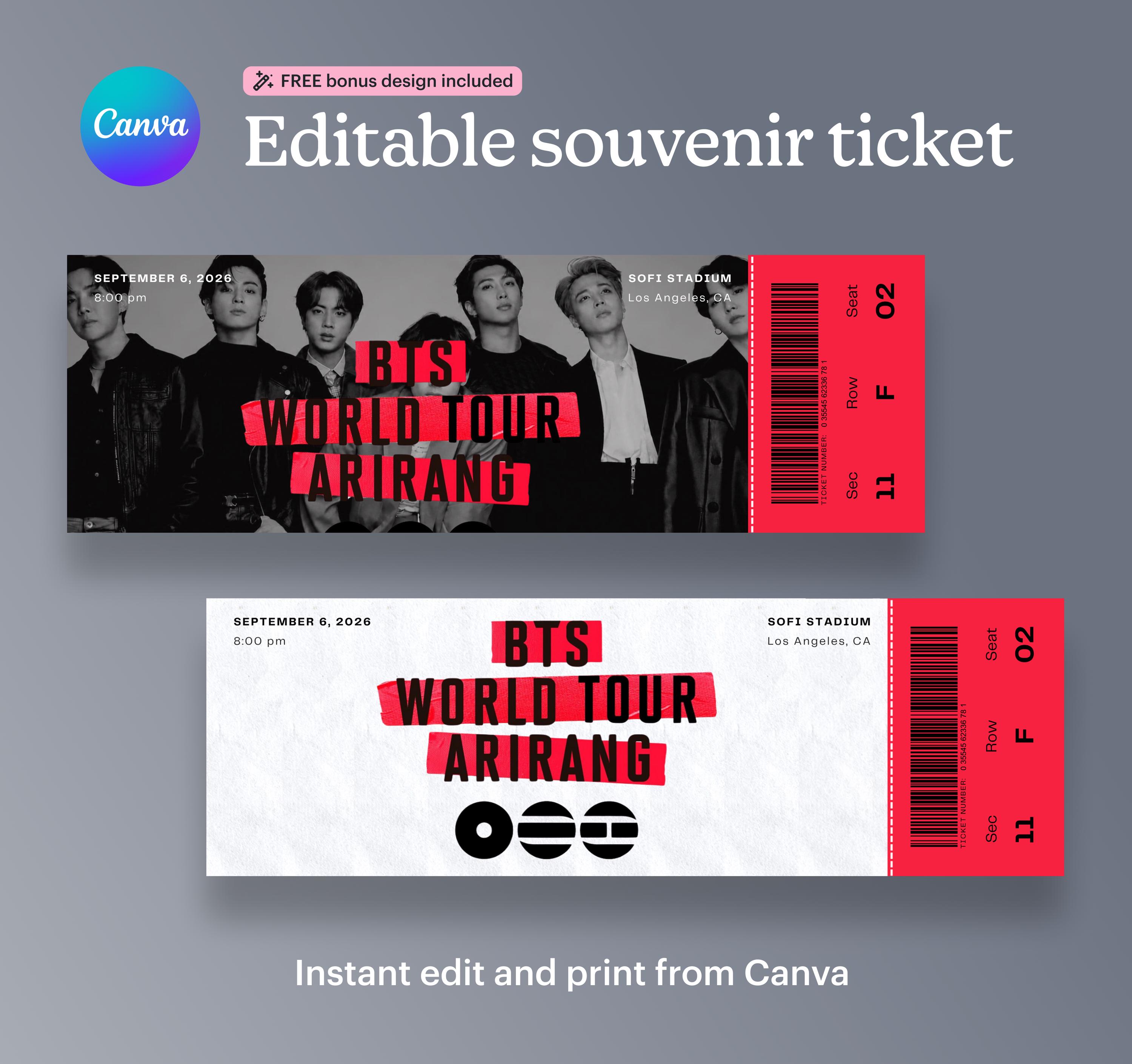 Bts concert ticket - Etsy 日本