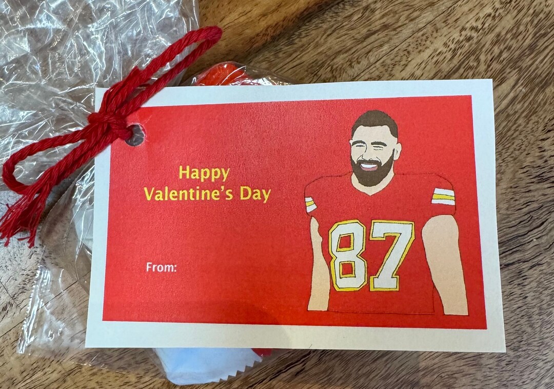 Travis Kelce Printable Valentines - Etsy