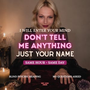 Blind psykisk läsning, intuitiv vägledning samma timme (PDF + Etsy-inkorg)