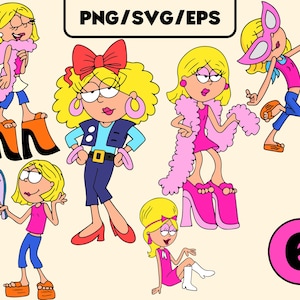Lizzie McGuire Fashion Clipart Bundle PNG SVG EPS | Early 2000s Craft Files | Y2K Party Decor