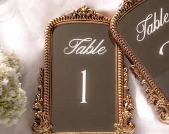 Wedding Table Numbers | Mirror Wedding Table Numbers | Seating Arrangements | Event Table Decor | Seating Assignments | Reception Decor