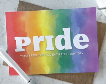 DO DRUKU Pride, Co czuję do Ciebie każdego dnia, LGBTQ+, Karta inkluzywności, Świętuj Pride, Dumny z Ciebie Notatnik, Akwarela Tęcza Cyfrowa