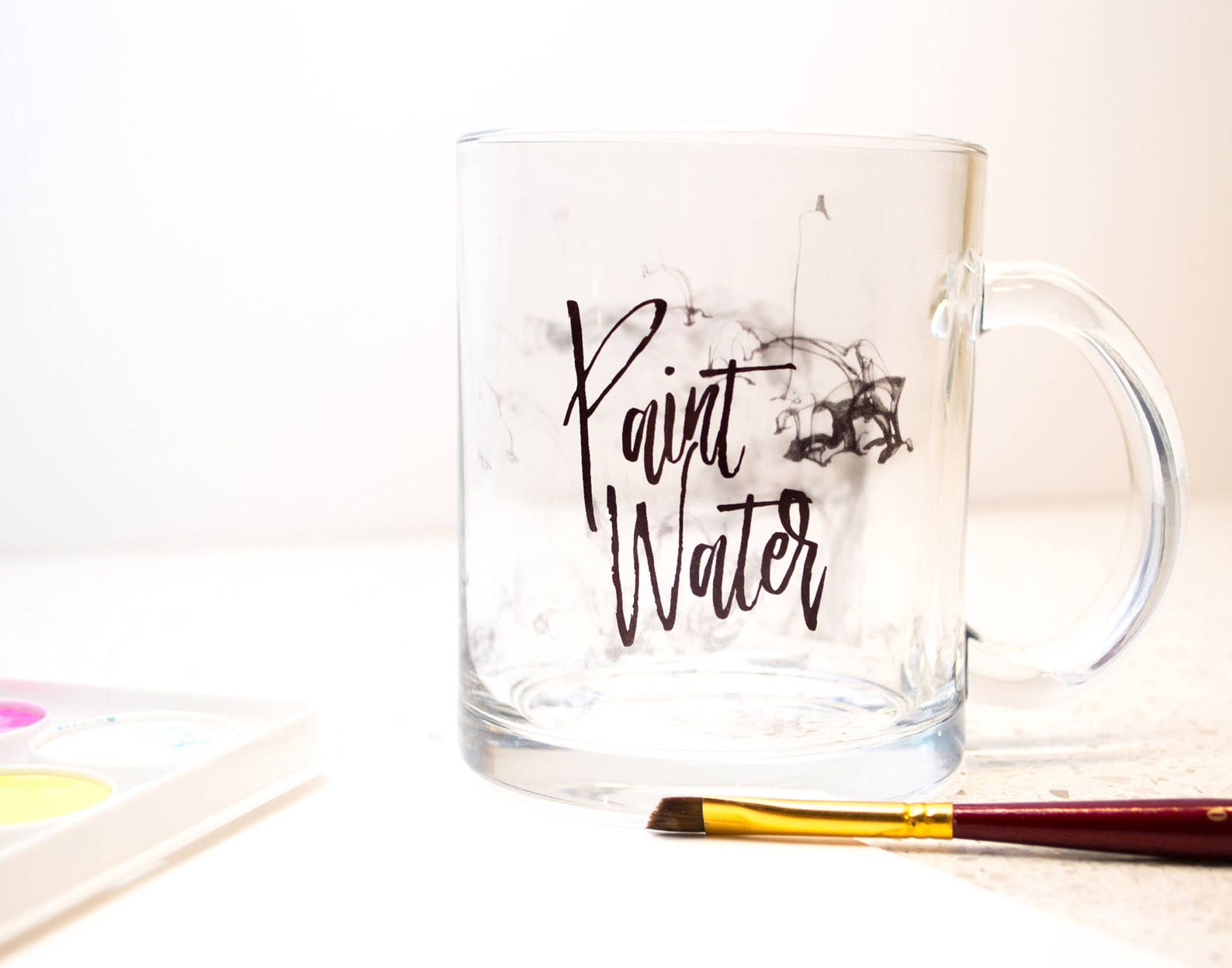 Paint Water Mug Glass Paint Brush Rinse Cup Painters Mug Etsy