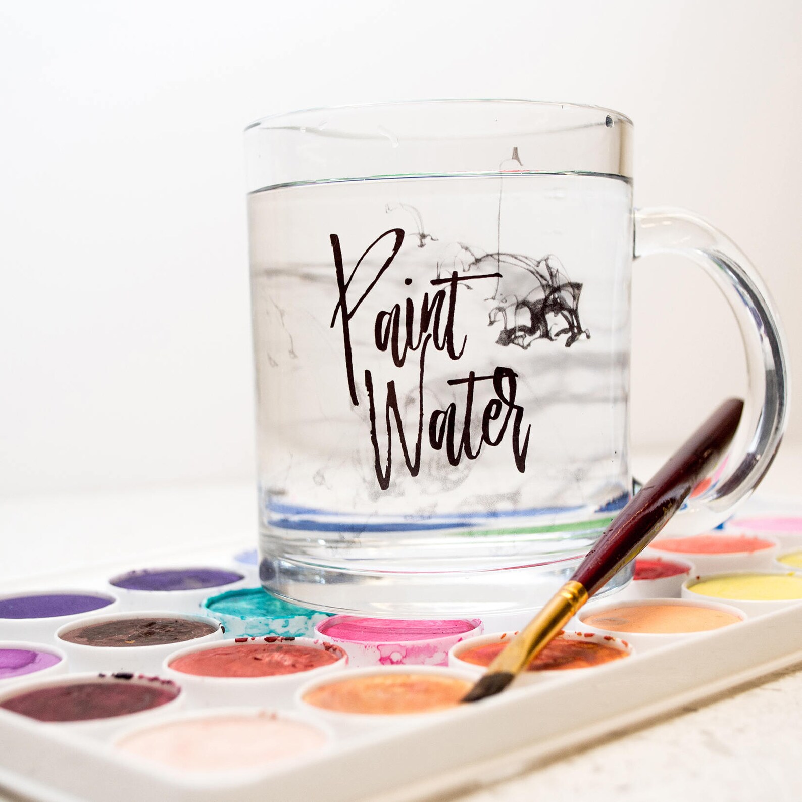 Artist Paint Water Mug White Ceramic Painters Water Cup Fine Etsy