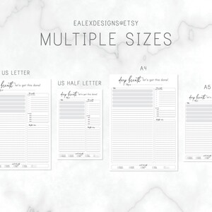 PRINTABLE Small Business Daily Task Checklist, Goals Worksheet, Daily ...