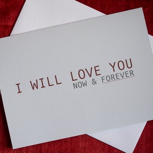 I Love You Now & Forever Card, Zombie Love Card, Zombie Apocalypse Valentine Card, Funny Fart Anniversary Card, Geek Card, Just Because Card