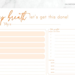PRINTABLE Small Business Daily Task Checklist, Goals Worksheet, Daily ...