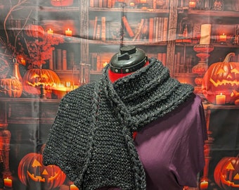 Bat Wing Cowl, Hand-Knit, Ready to Ship