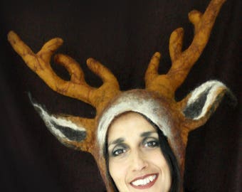 Young Stag Antler Theatre Headdress