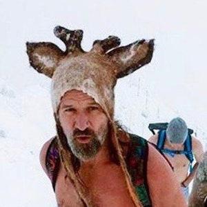 Deer antler felted hat with large ears in light and dark browns as worn by ice man Wim Hof while trekking in the snow with just shorts and sandals