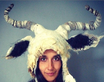 Capricorn Goat Horned Pagan Headdress