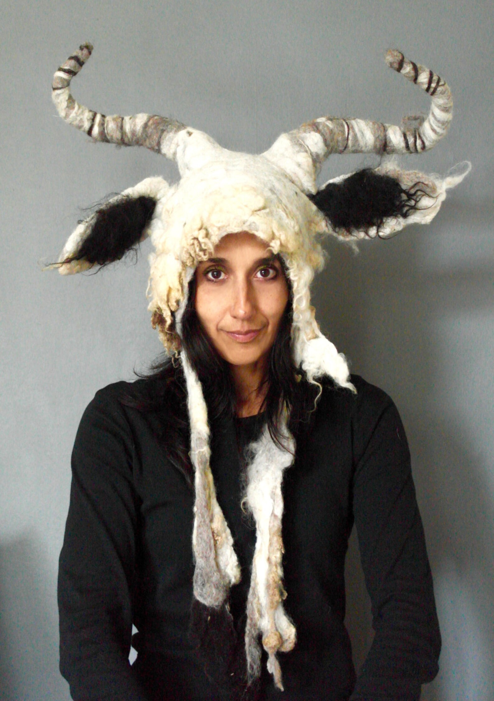 Capricorn Goat horned Animal beast headdress costume hand Etsy
