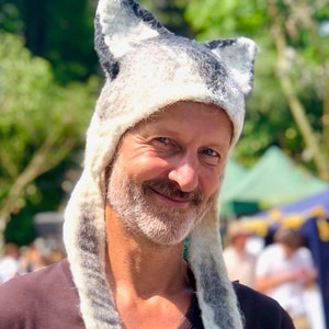 Felted Wolf Costume Sauna Hat image 4