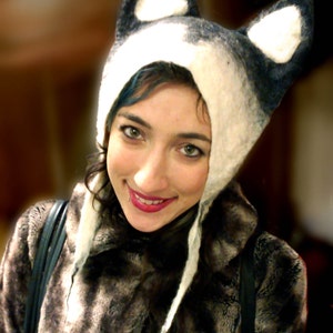 Felted Wolf Costume Sauna Hat image 2