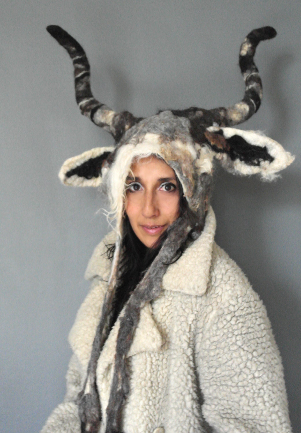 Capricorn Goat horned Animal beast headdress costume hand Etsy