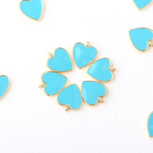 Emaille Herz Charms, Liebeszauber, Armband Charms, Emaille Love Charms, 1 Stück // GCh-400