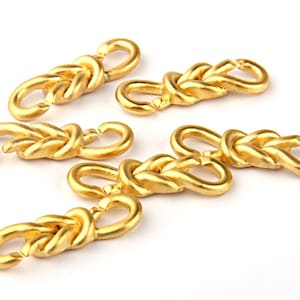 Gold Knot Bracelet/Necklace Connector, Gold Plated, 6 pieces // GC-364