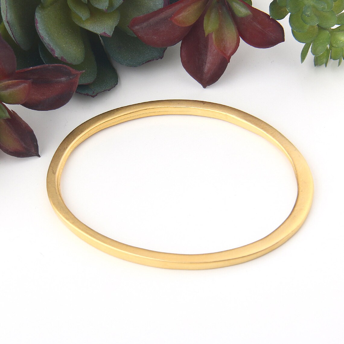 1 Large Oval Gold Pendant Connector Oval Link Link Etsy