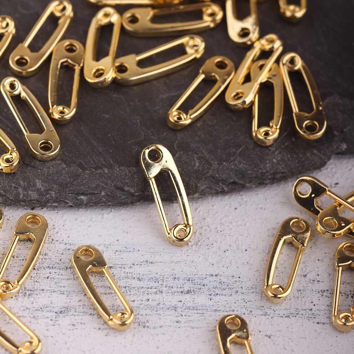 Safety Pin Charms Safety Pin Connectors Safety Pin Links Etsy