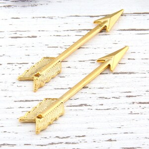 Arrow Pendants, Gold Arrow Pendants, 2 pieces // GP-476
