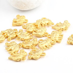 Elephant Charms, Elephand Drops, Animal Charms, 15 pcs  // GPCh-071