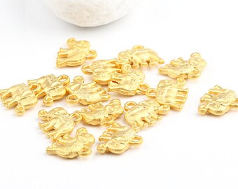Elephant Charms, Elephand Drops, Animal Charms, 15 pcs  // GPCh-071