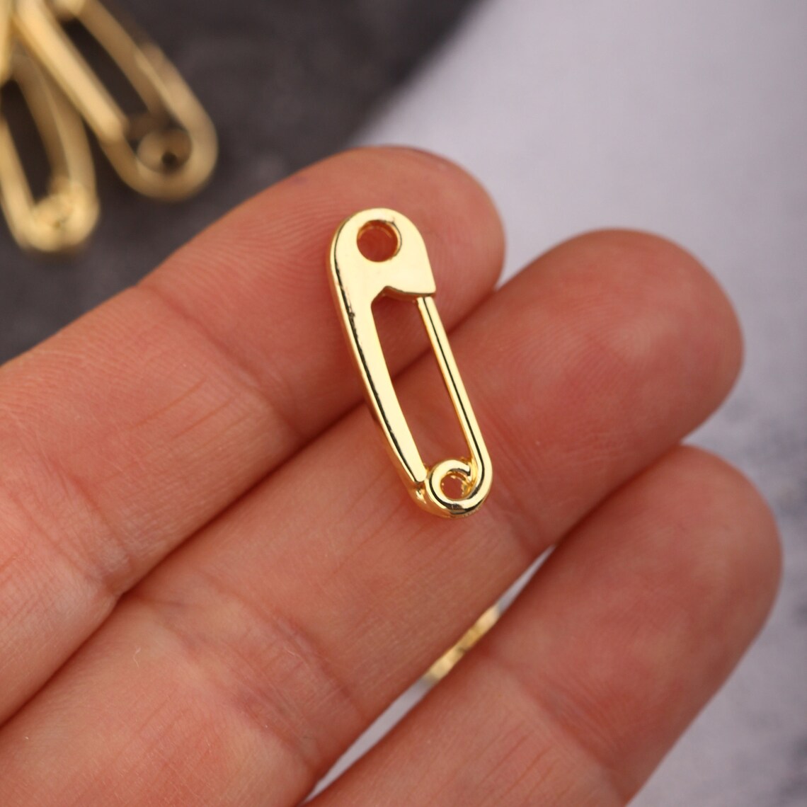 Safety Pin Charms Safety Pin Connectors Safety Pin Links Etsy