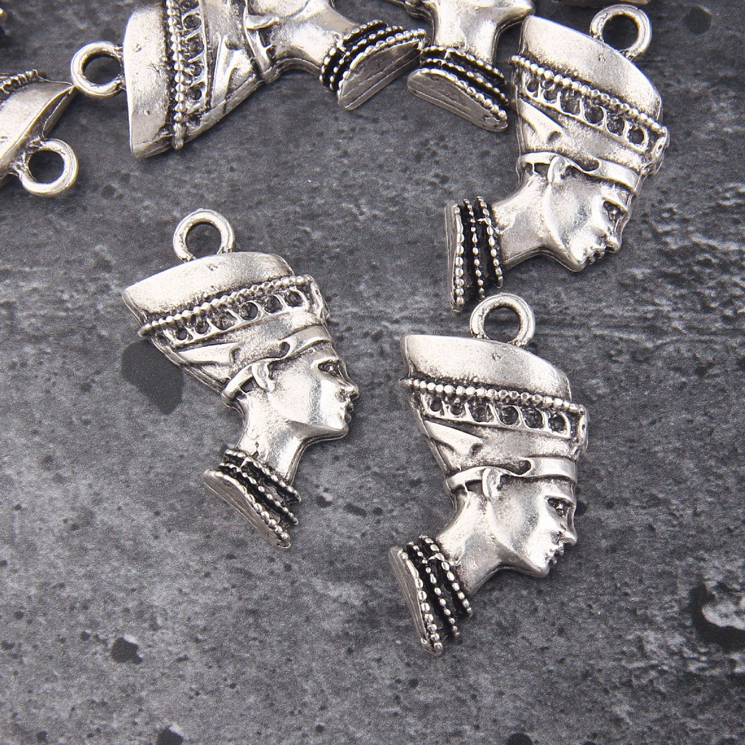 Silver Nefertiti Pendant Egyptian Goddess Pendant Egyptian Etsy