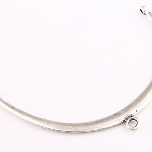 Large Silver  Necklace Collar Pendant Connector, 1 piece // SPP-187