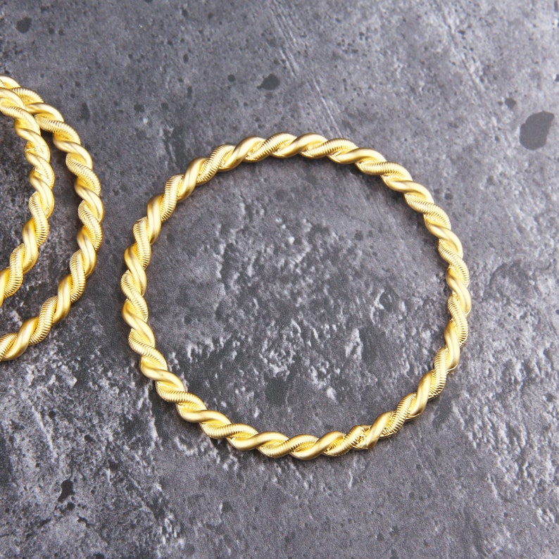 Gold Twisted Bracelet Twisted Wristlet Gold Bar Bracelet Etsy